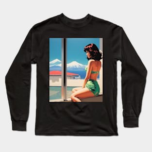 Japanese Girl Backside Long Sleeve T-Shirt